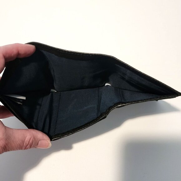 Cole Haan Men's Slim Pebbled Leather TrFold Wallet Chocolate Tri-Fold - Picture 5 of 11